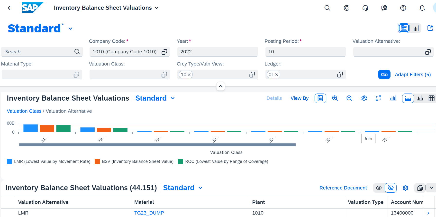 Figure 17 Inventory Balance Sheet Valuations app